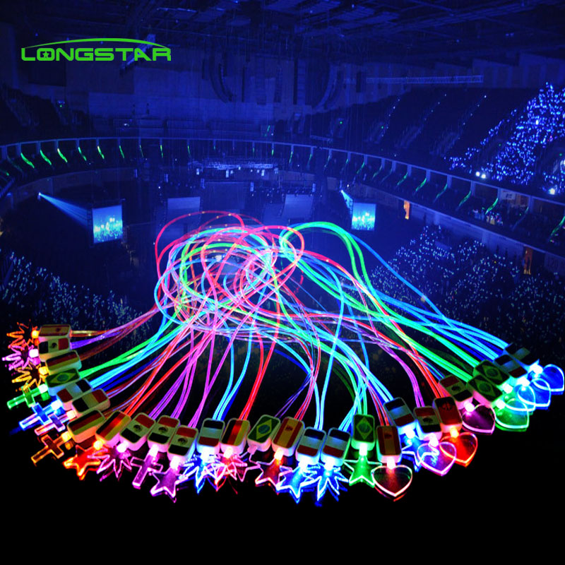 Nyt logo-understøttelse Custom Flash LED-lanyard til barbryllupsfest (1)