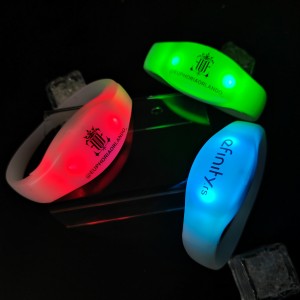 lumineux event music dmx concert party blinking light sound activated led wristband