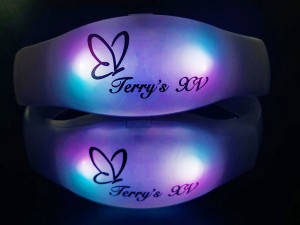 LED bracelet Festive Party Wedding Activities Dark Night Light Support Custom Wireless Control Function wristband
