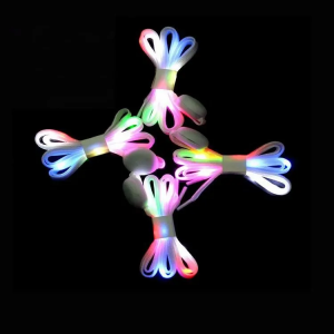 OEM shoelaces night multi-color  dancing shoes led tpu shoelaces