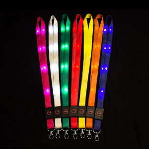 OEM Glow lanyard flash custom Nylon led lanyard