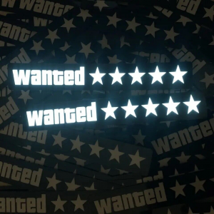 Custom Logo Wanted Led Sticker Led Display Sticker Car Led Sticker