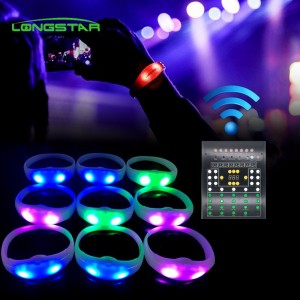 Bar Wedding Concert Wireless Remote Control Covering Area 800-1000M LED Remote Control Bracelet New LED Atmosphere Bracelet