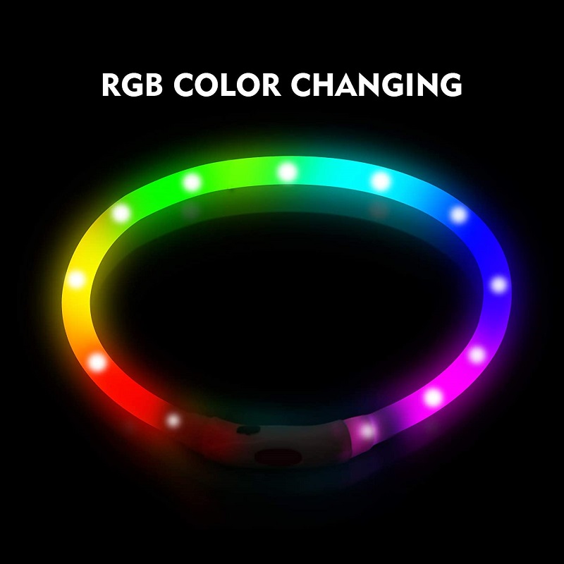 Low MOQ for Nylon Led Collar For Dogs – High Quality Waterproof Super Bright Lamp Beads Various Color Changes to Prevent Lost Led Pet Collar – Longstar detail pictures
