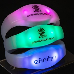 lumineux event music dmx concert party blinking light sound activated led wristband