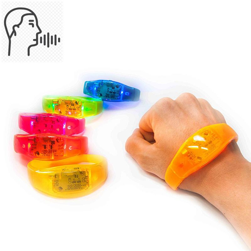 8 Year Exporter Wholesale Led Flashing Bracelet - Bar wedding atmosphere adjustment support personalized custom music voice control bracelet – Longstar detail pictures