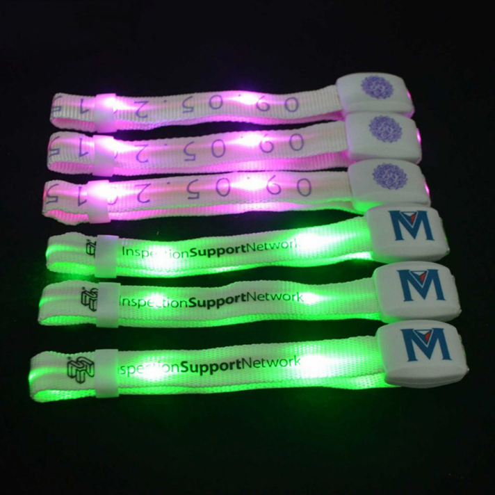 Top Suppliers Boys Party Bracelet Led - New L145mmW20mm size adjustable support logo custom wedding bar concert atmosphere bracelet led xyloband – Longstar detail pictures