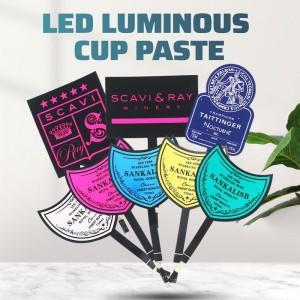 Factory direct sales of red wine manor custom size shape color logo reuse led waterproof high-end bottle label