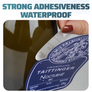Factory direct sales of red wine manor custom size shape color logo reuse led waterproof high-end bottle label