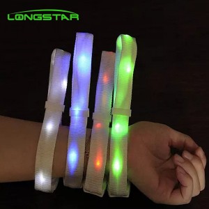 New L145mmW20mm size adjustable support logo custom wedding bar concert atmosphere bracelet led xyloband