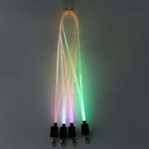 New Logo Support Custom Flash LED Lanyard for Bar Wedding Party