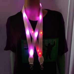 New creative bar wedding party identification support custom own replacement pendant led lanyard