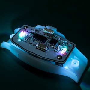 New built-in four lights led super bright remote control custom bracelet