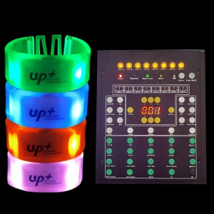 Factory hot selling new custom bracelet wireless remote control logo custom support RGB led bracelet wristband