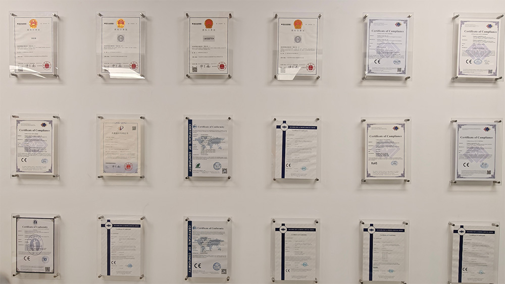 What are our certificates and patents?