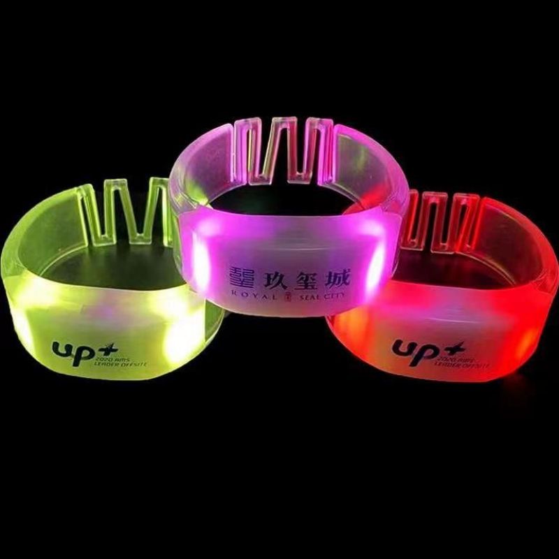 PriceList for Chrismast Led Bracelet - Party scene atmosphere active props 800 meters wireless remote control support logo custom led bracelet – Longstar detail pictures
