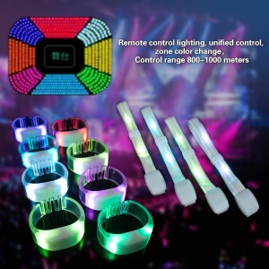 Factory hot selling new custom bracelet wireless remote control logo custom support RGB led bracelet wristband
