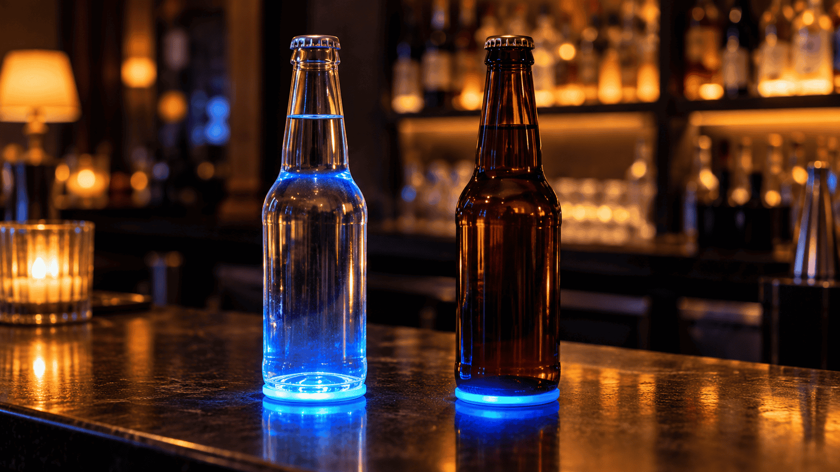 LED Bottle Lights and the Effect of Glass Color