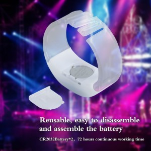 Factory hot selling new custom bracelet wireless remote control logo custom support RGB led bracelet wristband