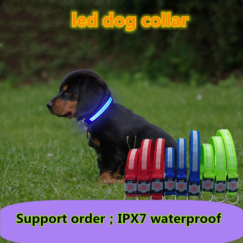Hot-selling Dog Led Collar Rechargeable - Pet factory direct sales level 7 waterproof pet safety special anti-lost equipment night glow adjustable USB automatic charging support logo customized le...
