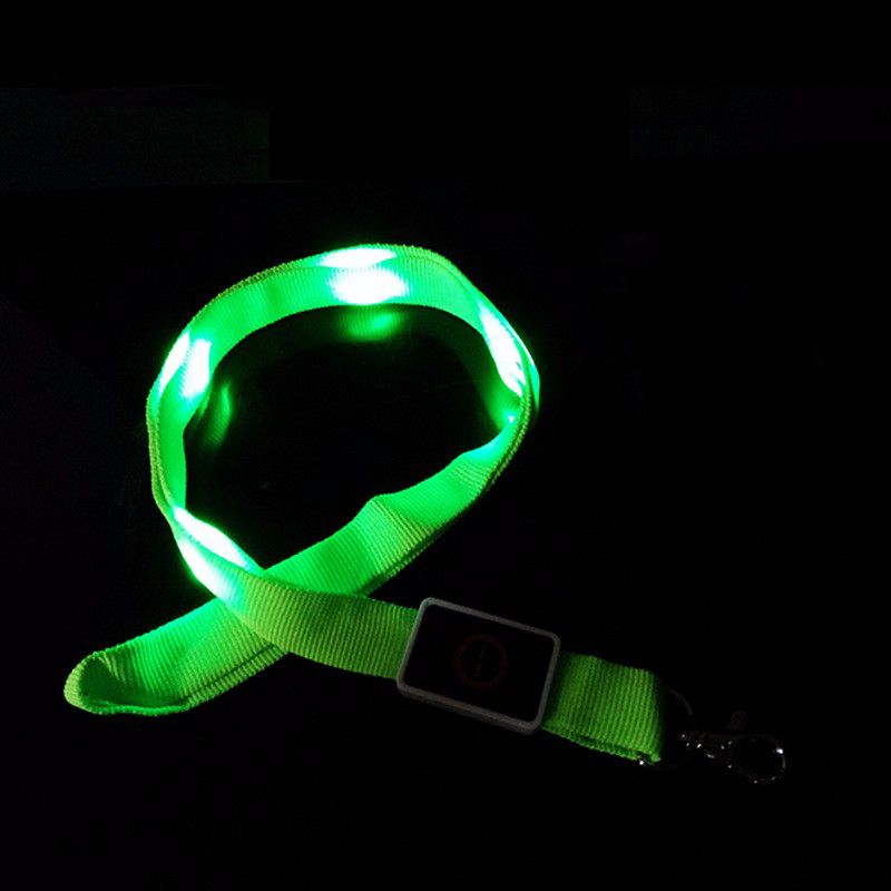 OEM/ODM China Custom Glow In The Dark Lanyard - Manufacturer’s cheap promotion glowing party logo customized identification led waterproof lanyard – Longstar detail pictures