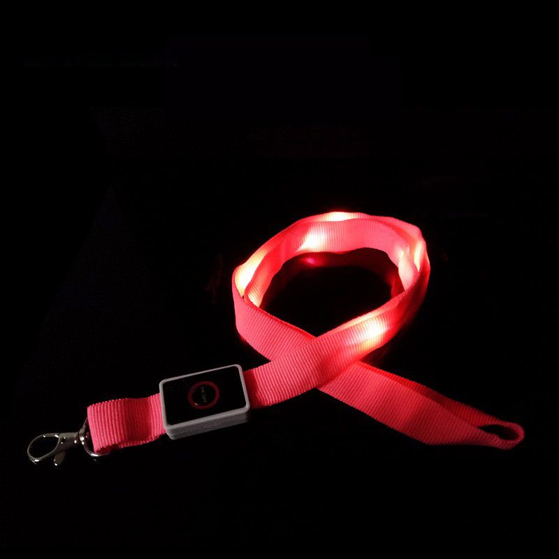 OEM/ODM China Custom Glow In The Dark Lanyard - Manufacturer’s cheap promotion glowing party logo customized identification led waterproof lanyard – Longstar detail pictures