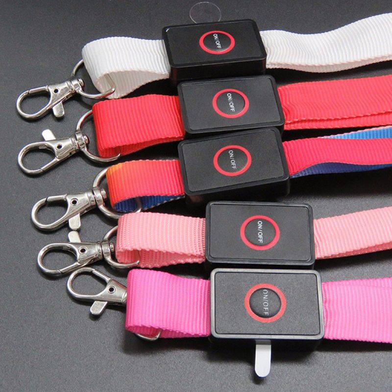 OEM/ODM China Custom Glow In The Dark Lanyard - Manufacturer’s cheap promotion glowing party logo customized identification led waterproof lanyard – Longstar detail pictures
