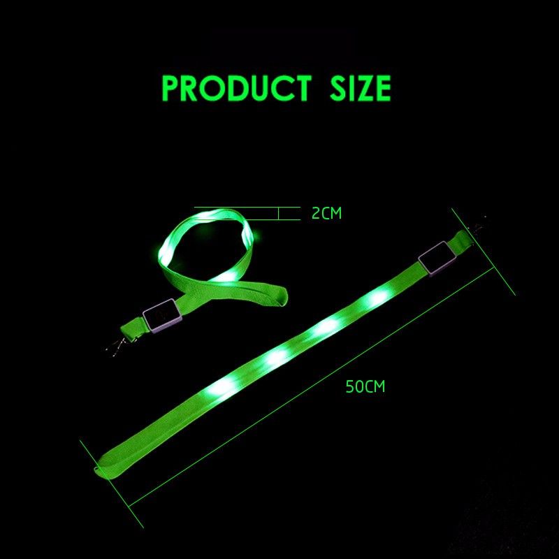 OEM/ODM China Custom Glow In The Dark Lanyard - Manufacturer’s cheap promotion glowing party logo customized identification led waterproof lanyard – Longstar detail pictures