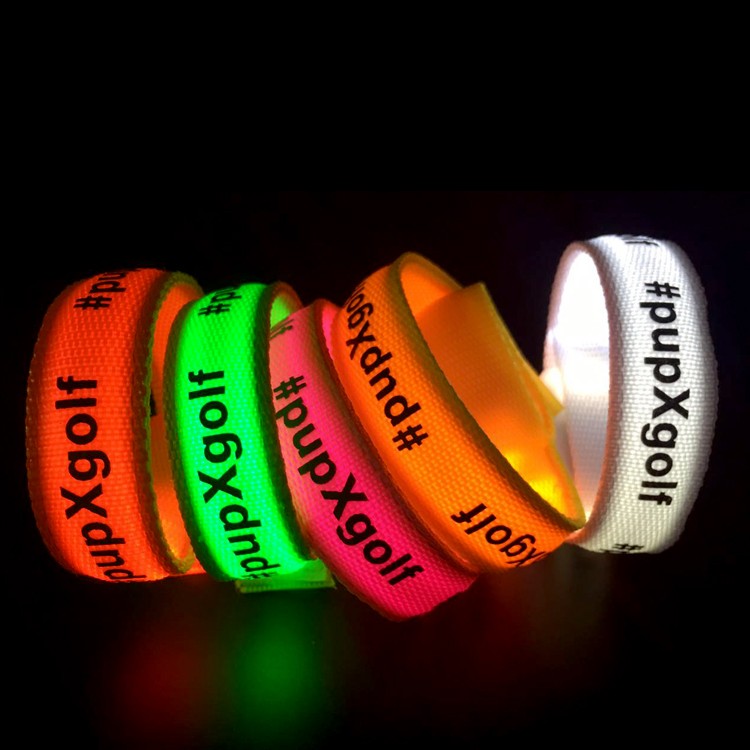 Hot New Products Led Flash Tube Bracelet - New waterproof material support logo custom security logo luminous led nylon bracelet – Longstar detail pictures