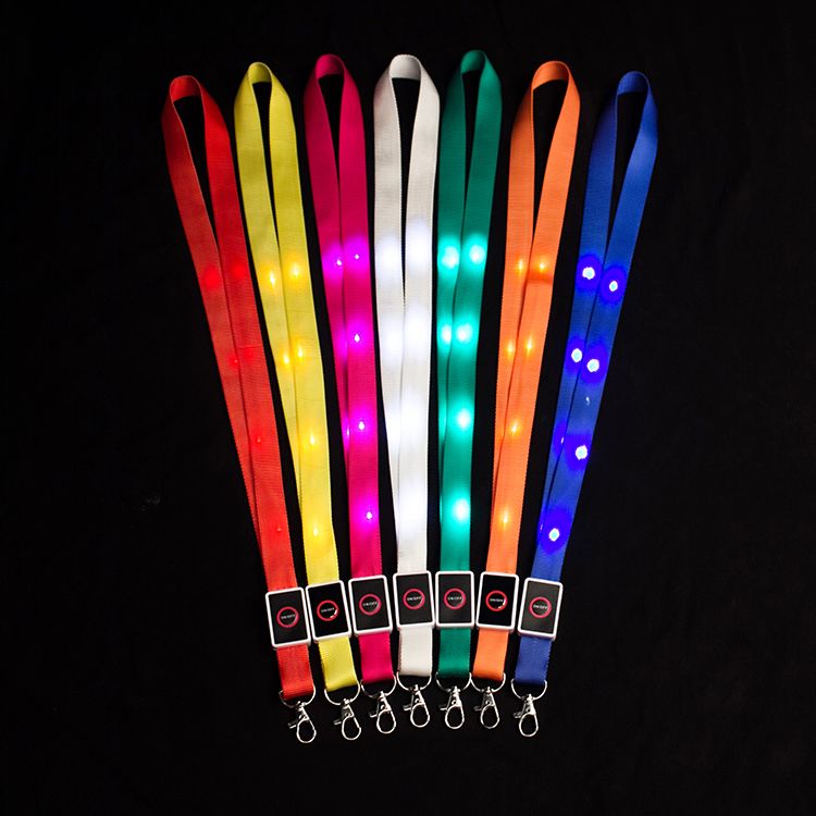 Professional China Custom Glow In The Dark Led Lanyard - New factory promotion bar wedding party creative identity flash lanyard support custom led lanyard – Longstar detail pictures