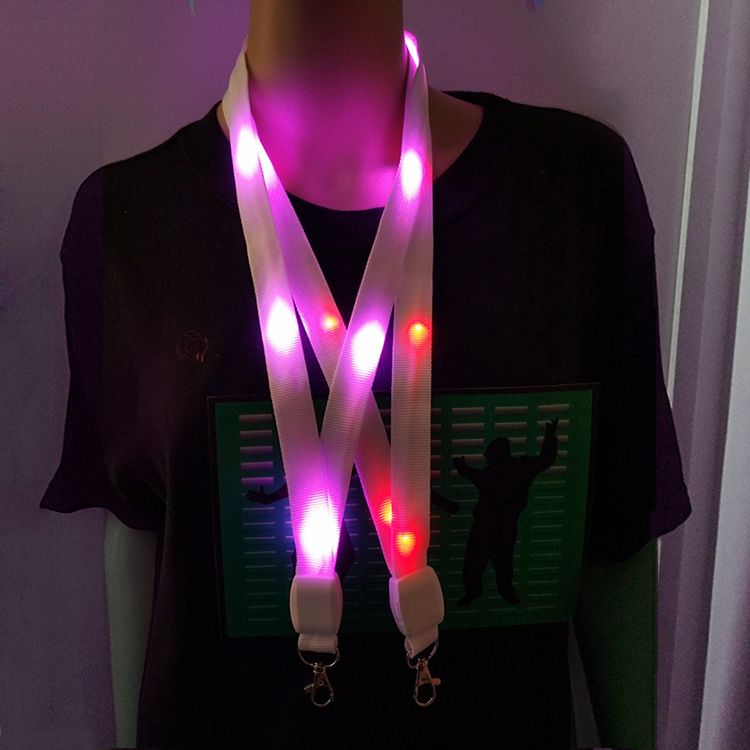 Professional China Custom Glow In The Dark Led Lanyard - New factory promotion bar wedding party creative identity flash lanyard support custom led lanyard – Longstar detail pictures